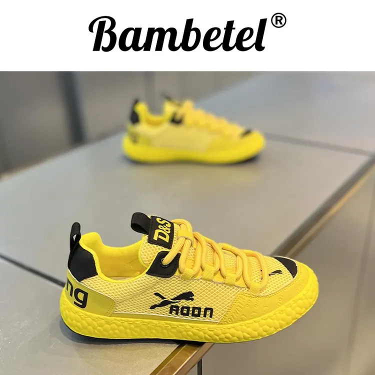 Bambetel男鞋舒适夏季新款网面透气阿甘鞋软底防滑板鞋运动休闲鞋
