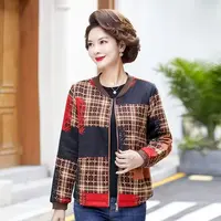 10994-妈妈洋气外套时尚新款宽松短外套休闲秋中老年上衣