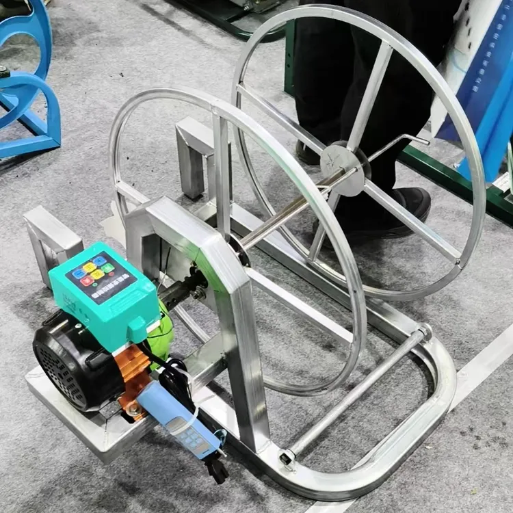 电动自动卷管机电动水带收纳架农用大功率绕线机新款远程遥控卷袋