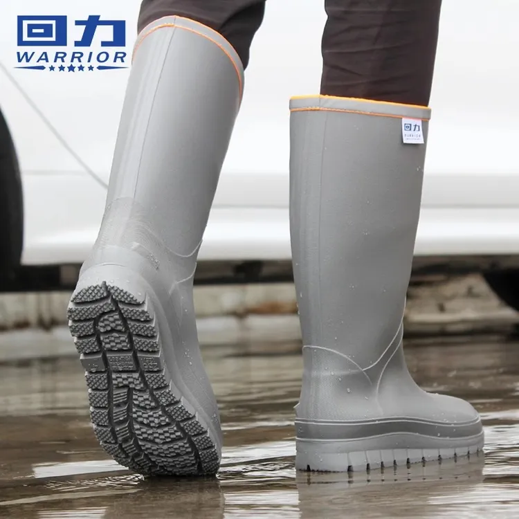 回力男款防蛇钓鱼雨鞋水鞋高筒长筒厚底耐磨防滑舒适雨靴水靴加厚商品图