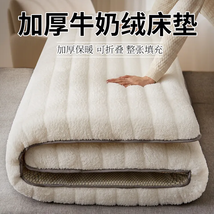 加厚牛奶绒床垫家用秋冬款加厚软垫学生宿舍单人记忆保暖被褥垫子