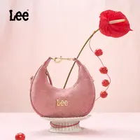 Lee丝绒月牙包复古手拎包女士小众潮流小包包斜跨斜挎包腋下包