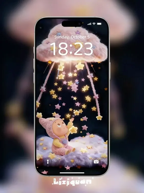 星星人的云朵星星雨|动态锁屏