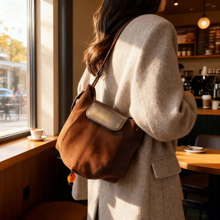 复古南瓜包水桶女包单肩斜挎手提包