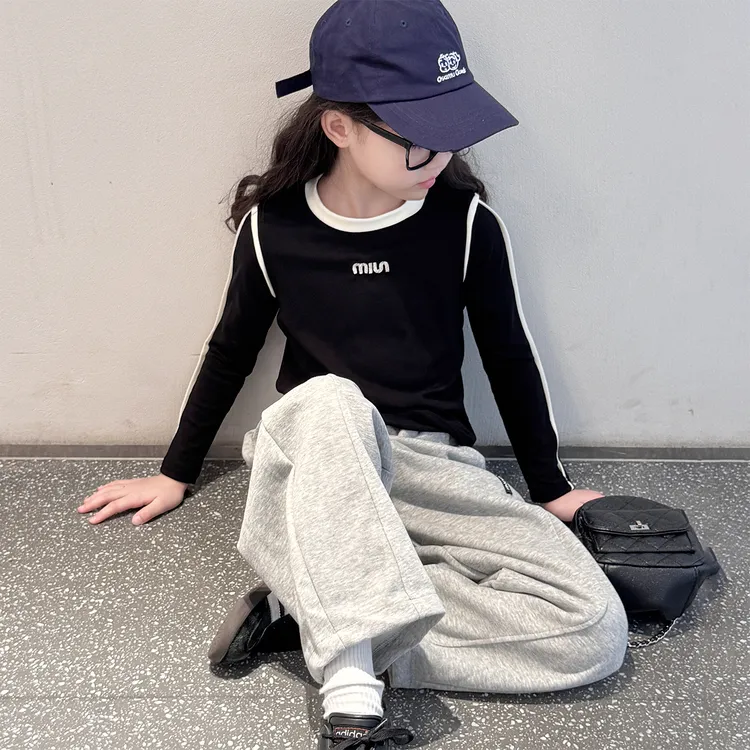 儿童春秋长袖T恤2025新款女童超好看韩系打底衫女孩秋季洋气上衣
