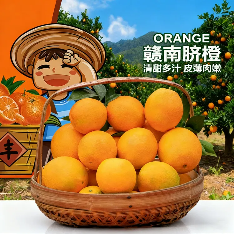 顺丰京东包邮正宗江西省赣南脐橙原产地直发5斤10斤橙子送礼彩箱