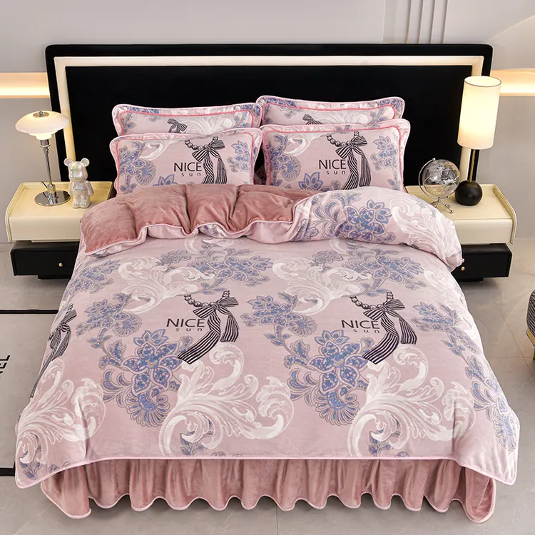 GuanTao/冠淘2025秋冬款牛奶绒四件套双面绒床上用品加厚保暖套件