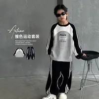 卫衣套装2025秋季新款长袖圆领套头时尚童装运动两件套 QT-TZ024