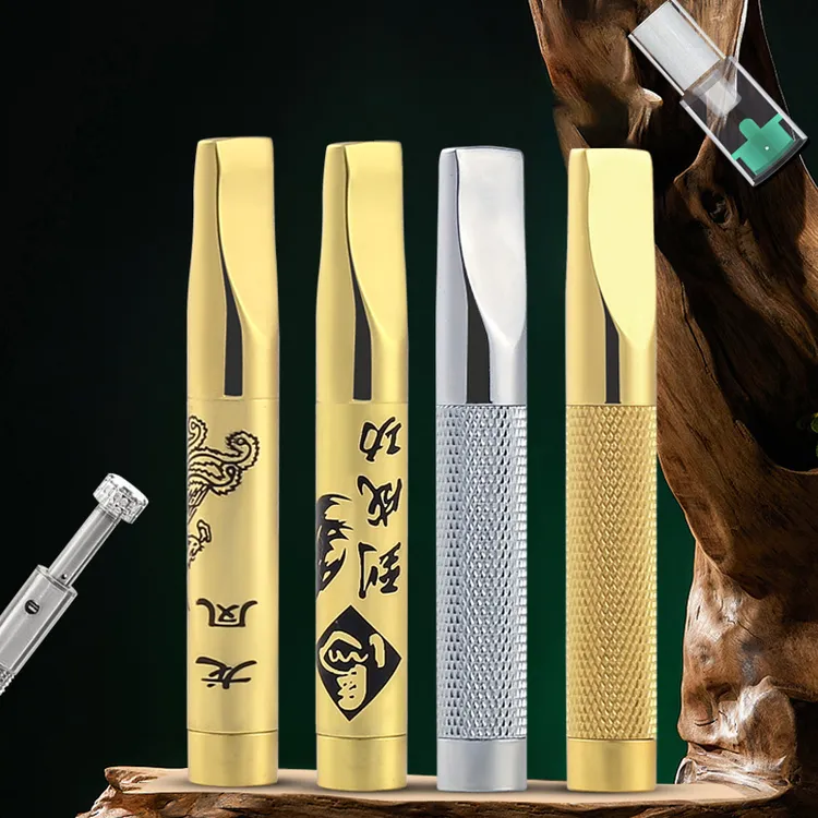 马到成功粗细烟两用双重过滤芯金属烟嘴循环型过滤器送收纳盒