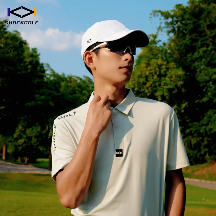 SHOCK GOLF男士夏季高尔夫简约速干透气短袖时尚运动上衣户外运动