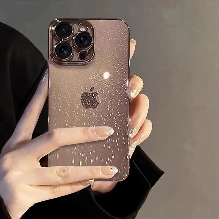 星河闪粉适用苹果16promax手机壳iphone15pro自带镜头膜14por情侣