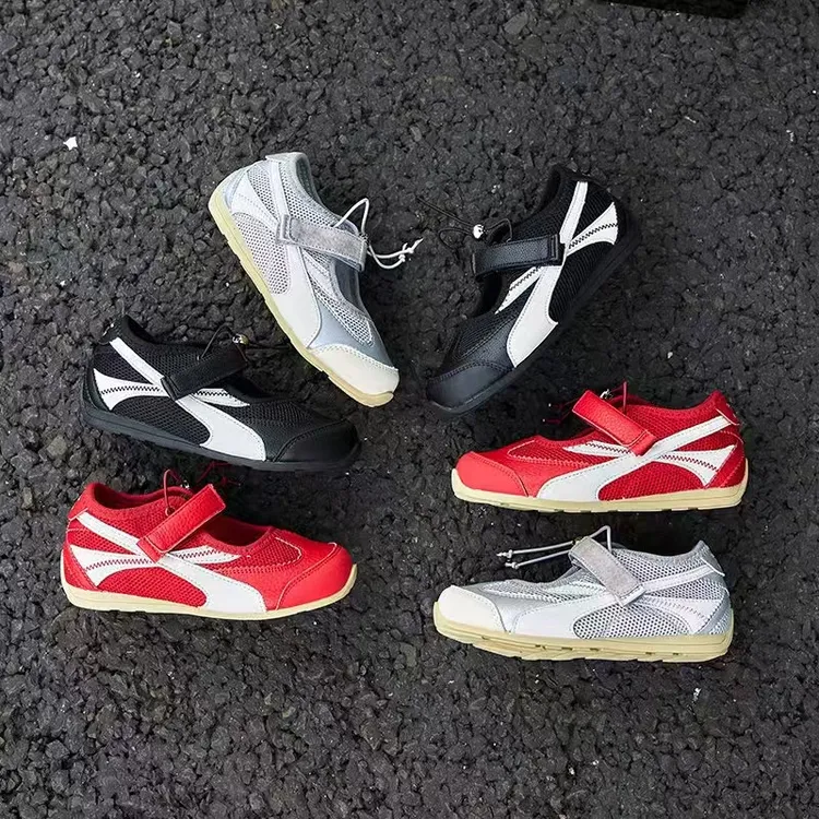 玛丽珍女童鞋子2025新款夏季真皮防滑儿童单鞋透气网面女孩舞蹈鞋