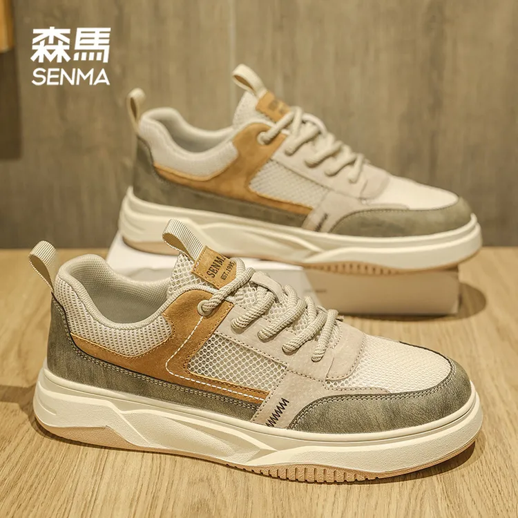 森马男鞋夏季透气单网板鞋男款2025新款男士户外运动耐磨休闲潮鞋