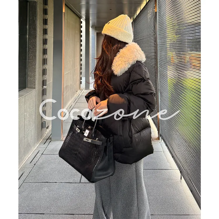 COCO ZONE 刘一一“零下”90鹅绒绵羊毛毛领鹅绒服年终回馈CD2A2892