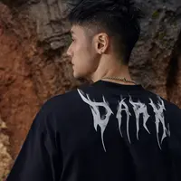 DRK燃烧"DARK"印花T新款百搭休闲宽松圆领夏季透气速干清爽短袖