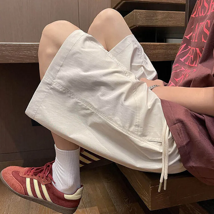 速干短裤男夏季2025年新款冰丝休闲直筒裤子男潮流百搭沙滩五分裤