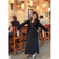 套装裙子女款爆款新款高级感大码针织开衫外套+吊带连衣裙两件套