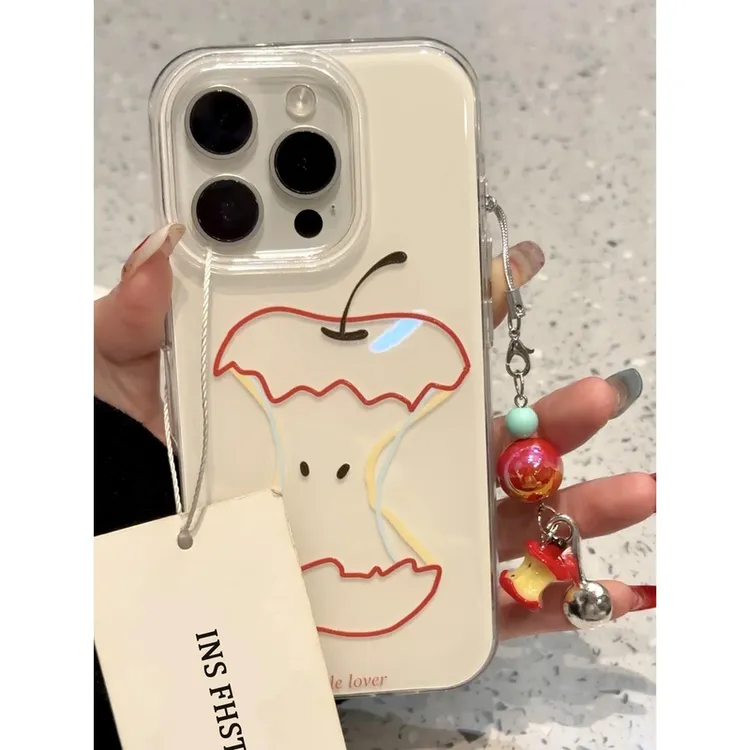 【喜黛色】红蓝线条苹果挂链苹果16手机壳苹果14苹果15创意全包