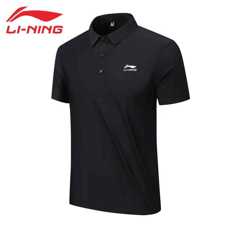 李宁夏季短袖透气速干男夏季运动POLO衫男款压胶春夏lulu风