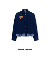 Aimme sparrow  25AW都市探险趣味纽扣挂件格子衬衫