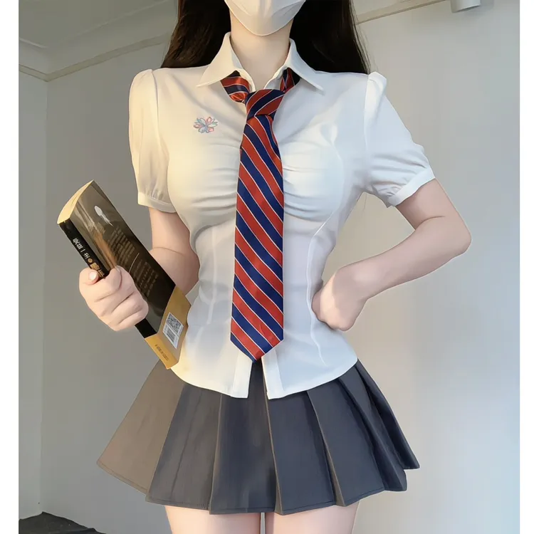 夏季学院风日系短袖百褶裙气质套装JK制服小众时尚职业女裙套装