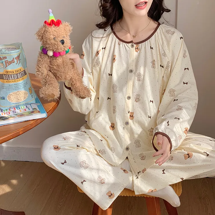 月子服春秋春夏夏季薄款纯棉A类孕妇睡衣产后产妇哺乳期衣家居服