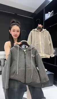  （加绒加厚）秋冬儿童连帽卫衣痞帅印花条纹奥粒绒中大童打底衫