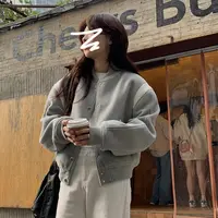 G262【金拐子专属】外套女早秋季最新款2025爆款小个子灰色棒球服