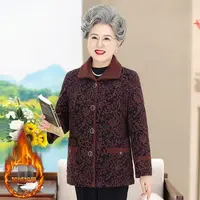 10726-中老年女装中老年女性秋季外套春秋中老年加绒外套