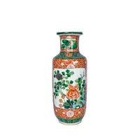 192.清光绪 粉彩花卉棒槌瓶