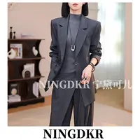 黛B41301设计感宽松休闲百搭西装外套女高级感显瘦气质西服上衣