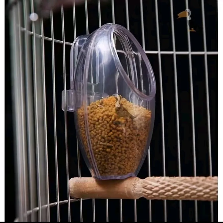 鸟用放撒防甩食盒鸟食罐食碗食杯各种鸟类喂食下料器