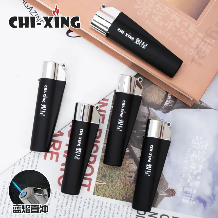 CHI-XING/炽星独角兽防风打火机蓝焰直冲创意批发印字定制可充气