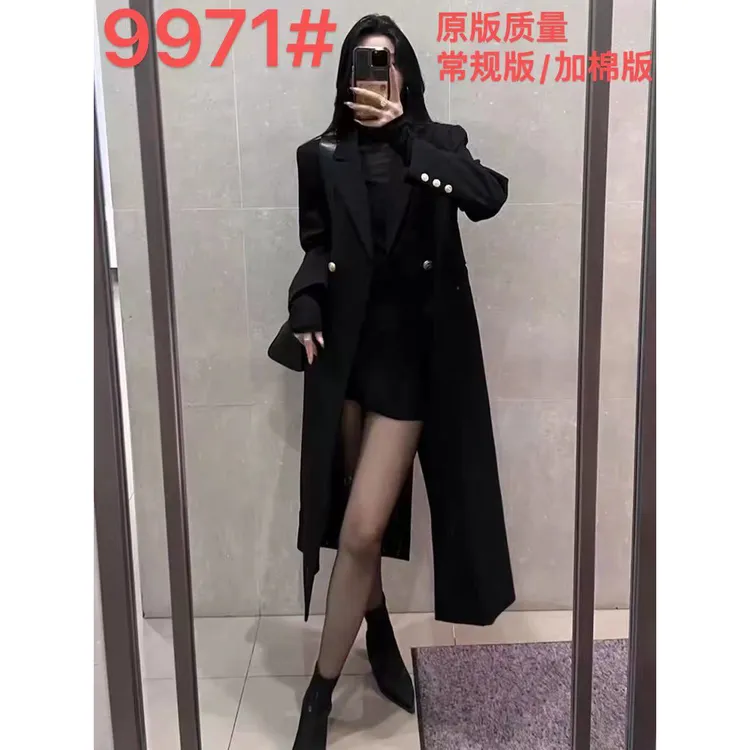 鸽子的衣橱大女主秋冬西装大衣小众设计感显瘦高级感厚长款西服