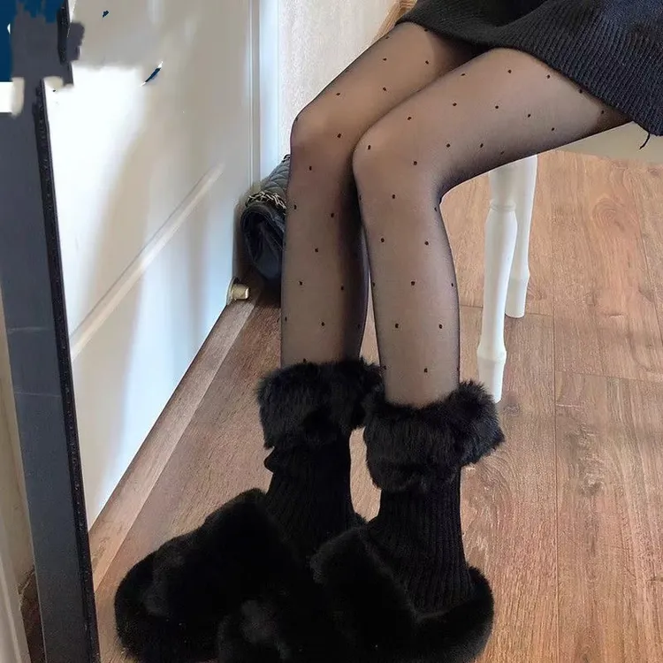 【升级款厚绒】网红爆款加绒波点水光肌黑透肤打底裤（-8°-20°穿）