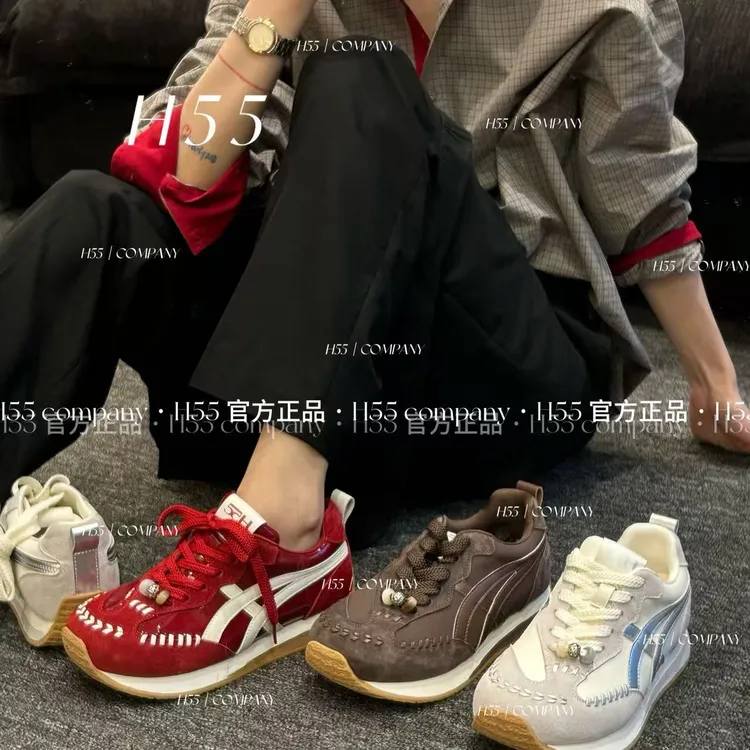 H55-斯嘉丽-氛围系游牧阿甘德训鞋5cm10-2818-RD