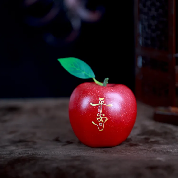 中控台车载饰品摆件可爱车载小摆件汽车内饰可爱摆件仿真苹果