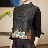 马甲香云国风龟裂纹重工刺绣马甲