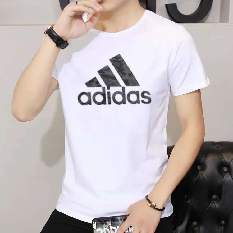 adidas/阿迪达斯短袖男士2025夏季新款运动服白色半袖迷彩棉质T恤