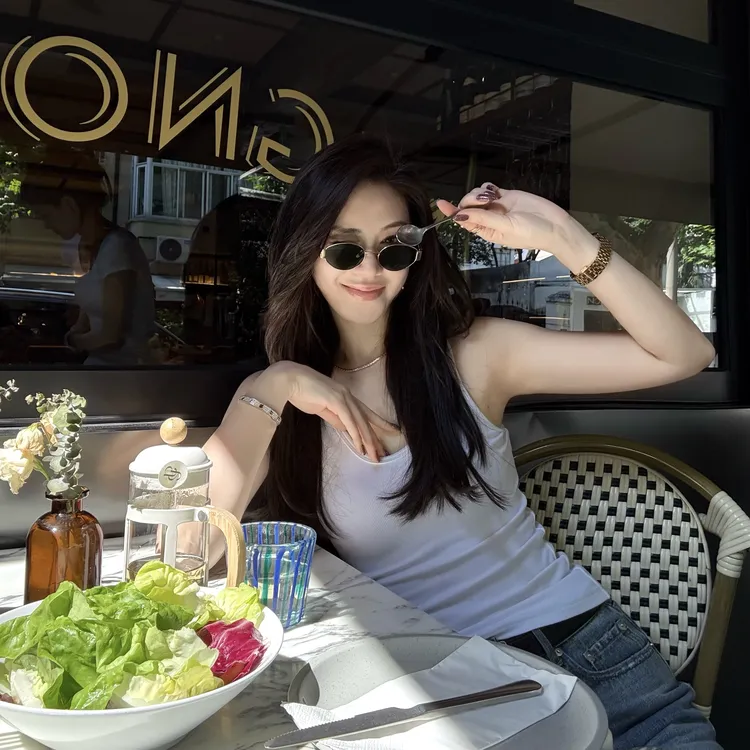 王嬛嬛MsLime25年新款【优美线条】进口棉美背背心 HD2C0235