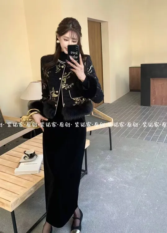 国风棉服套装气质网红