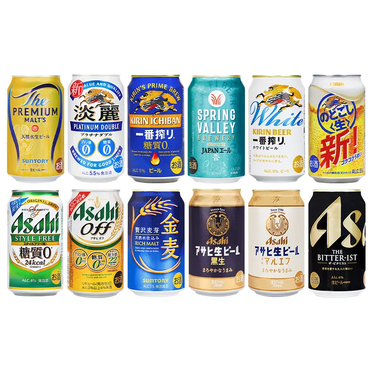 【热销尝鲜组合】日本进口麒麟朝日金麦万志啤酒混拼350ml组合装