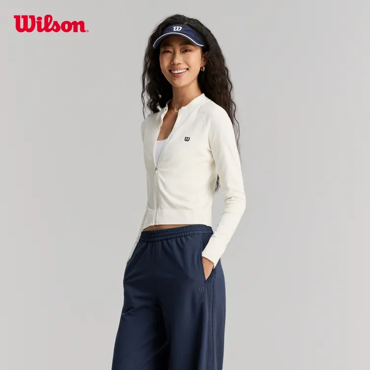 【新款】Wilson威尔胜官方Full-zip女士高领运动针织上衣WE00164