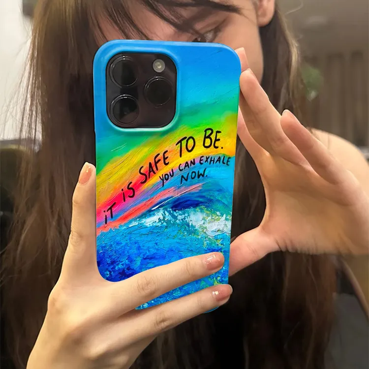 【英文鸡汤】小众苹果16手机壳iPhone15promax菲林14硬13保护套男12