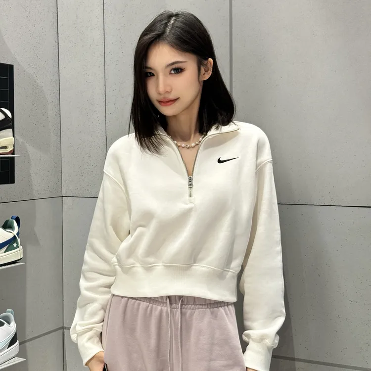 【滔搏爆款】耐克/nike女款SW奶白色针织套头衫DQ5768-133