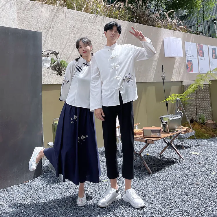 朗诵比赛班服合唱团诗歌演出服中山装开幕式黁民国风初白运动会高