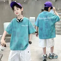 【贝尔熊】纯棉童装男童短袖t恤夏季新款儿童宝宝半袖上衣中大童