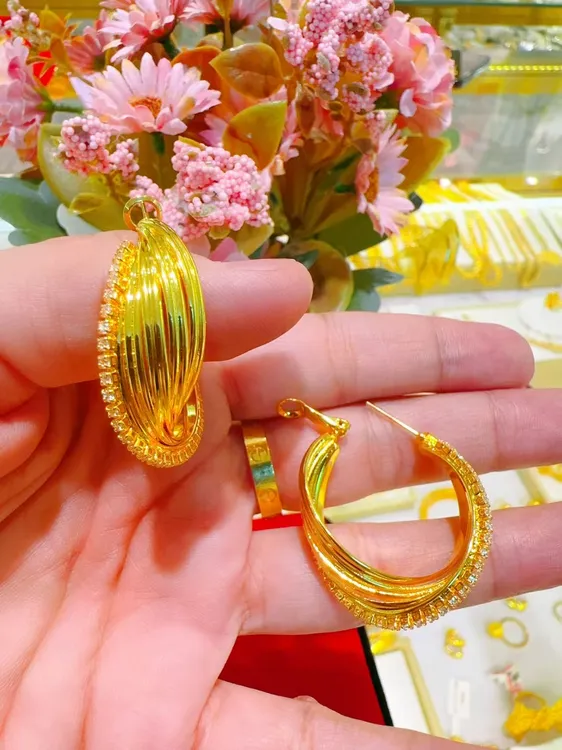 合金耳饰 0.2g 耳环 【8】 سېھران مىس قاپىلىما ئالتۇنلىرى 