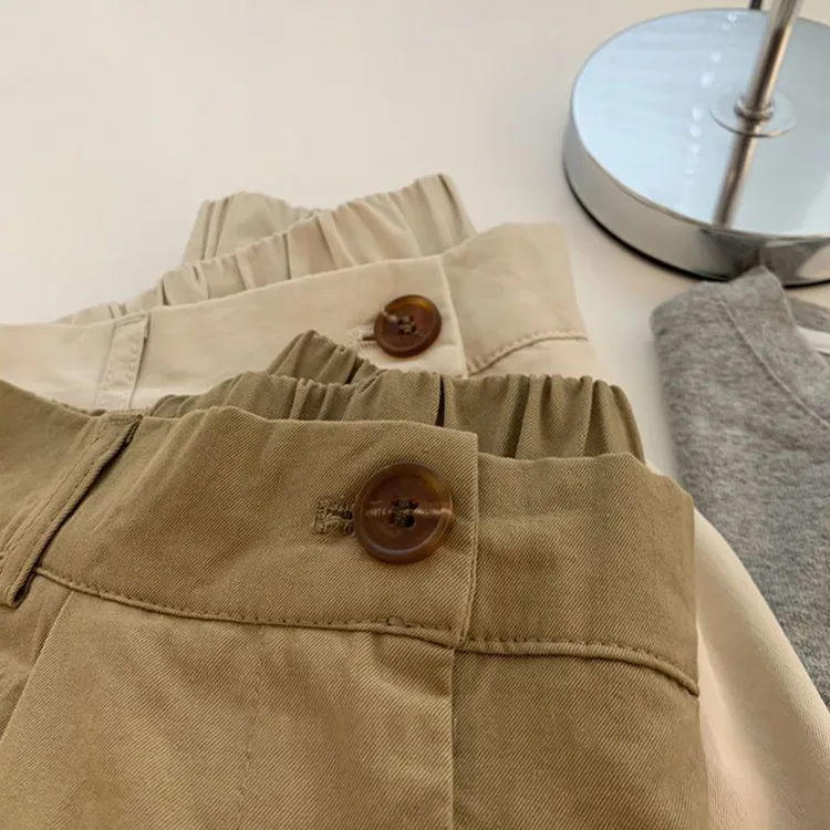 梨形身材裤子女秋季新款显瘦阔腿工装裤大码胖mm宽松萝卜裤老爹裤