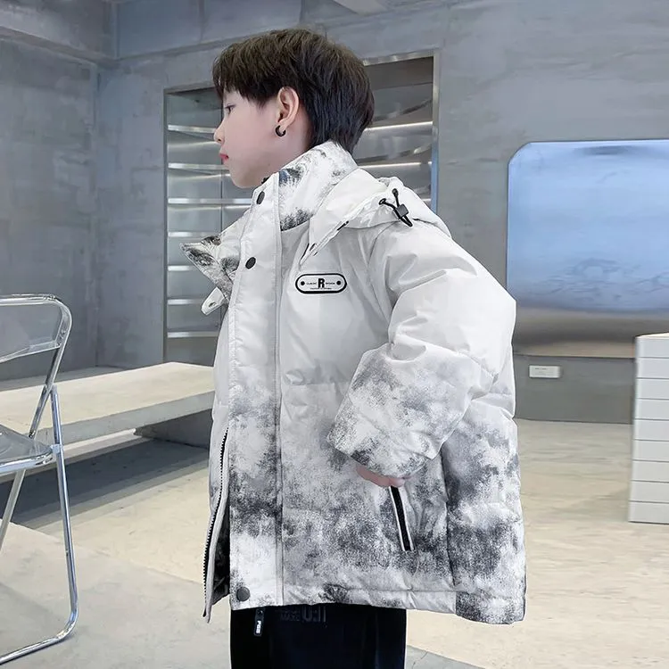 2026新款冬季男童中大童加厚保暖羽绒服外套儿童秋冬童装连帽韩版